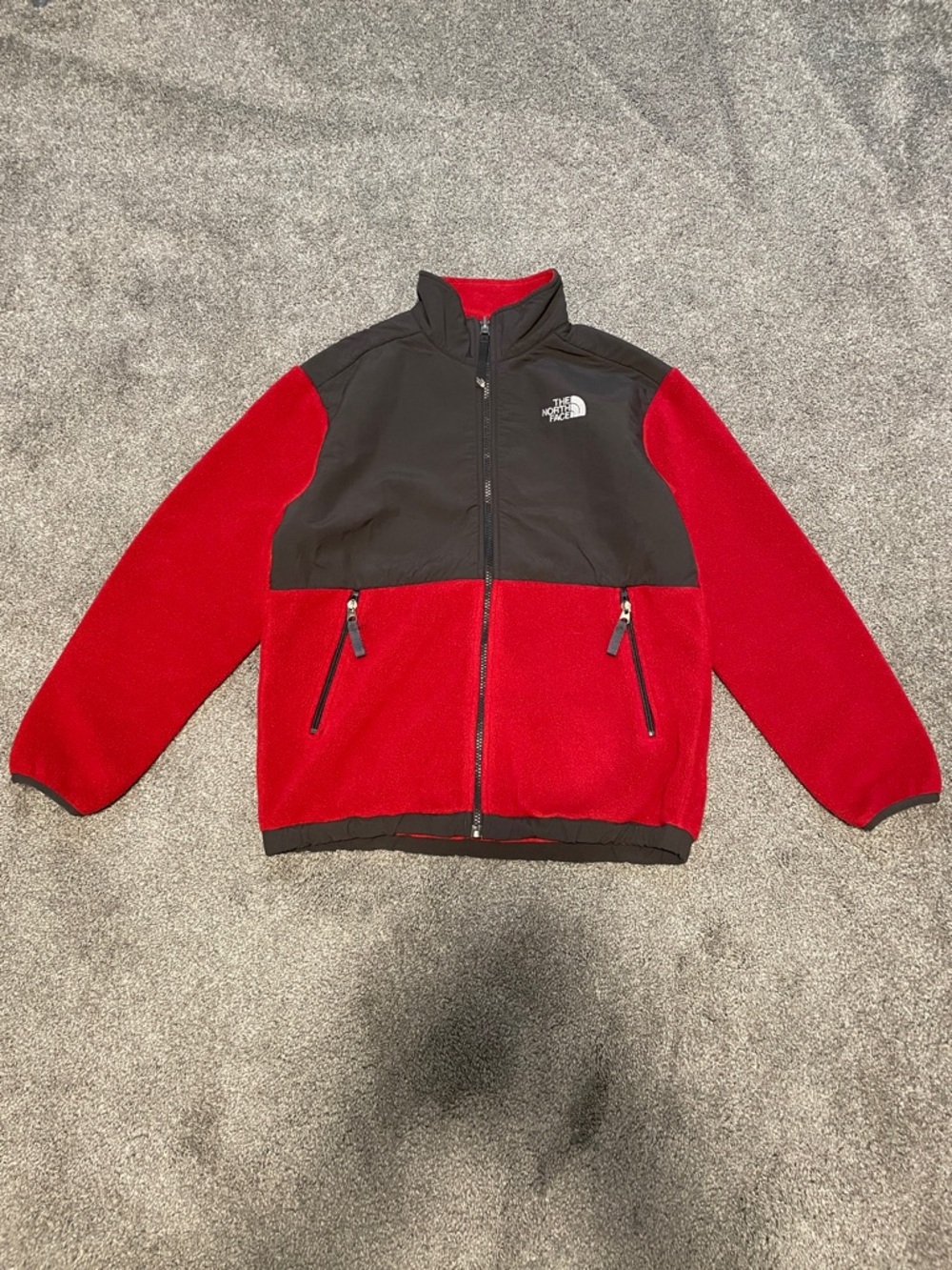 The North Face Red and Black Fleece Denali Jacket Boys L